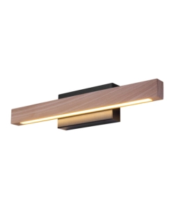 APPLIQUE LED ONLI "DORA" METALLO E LEGNO, 60X5,6X8 CM